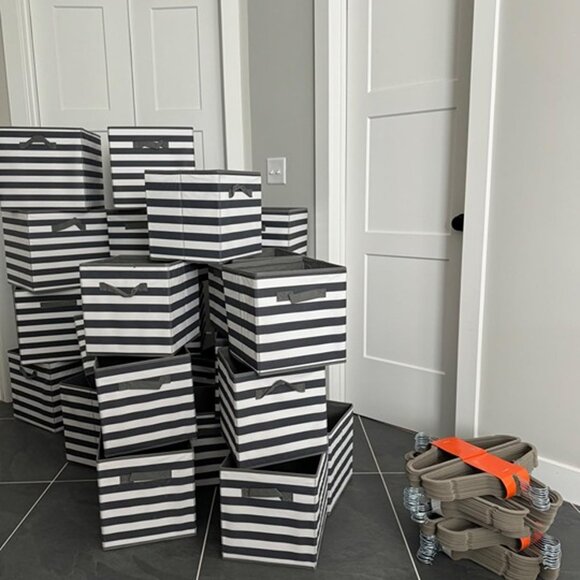 NEW Pack of 6 Fabric Storage Cube Organizer with Handles, 10.5 x 10.5 x 11 Inch, - Picture 2 of 8